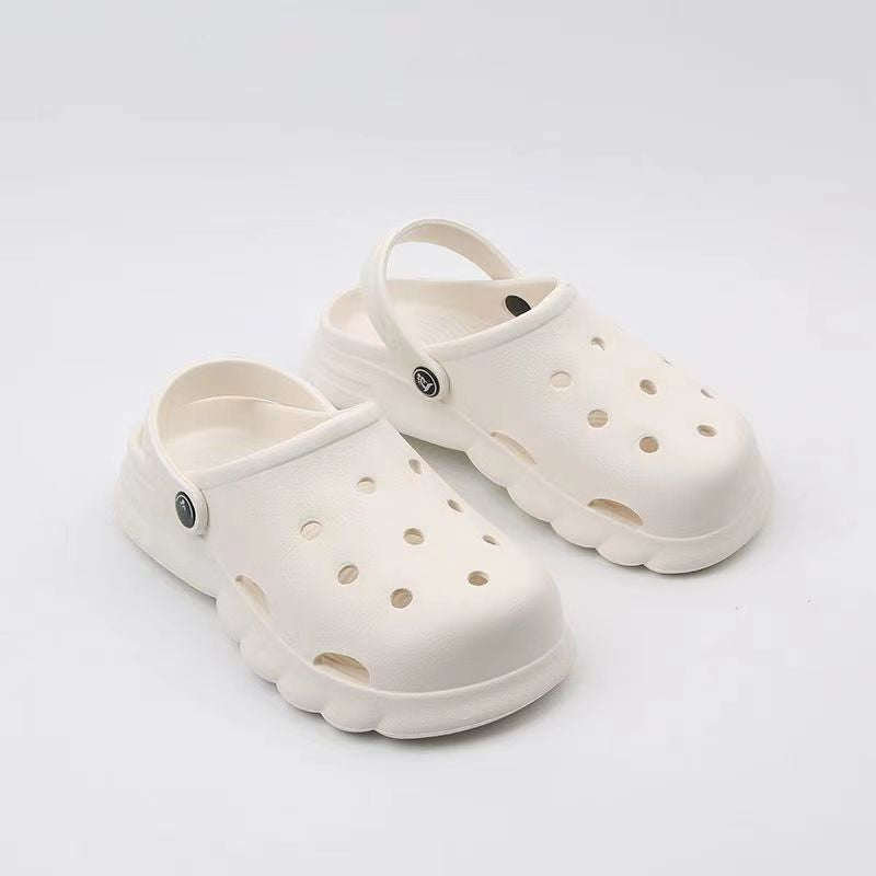 Women's Platform Clogs Solid Closed Toe Non Slip Slide Shoes