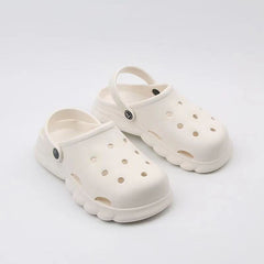 Women's Platform Clogs Solid Closed Toe Non Slip Slide Shoes
