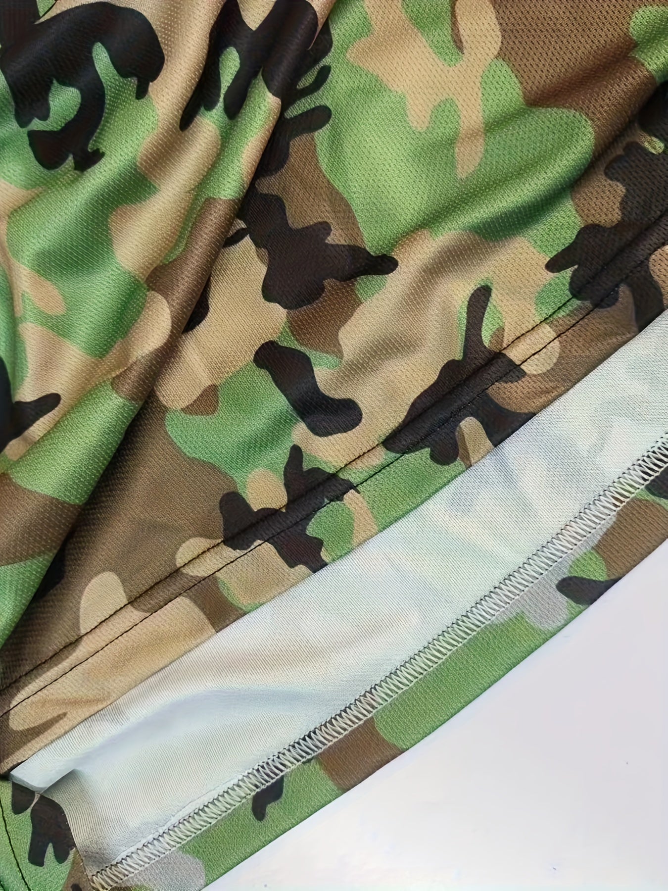 Men's Camo Cycling Jersey Quick Dry Long Sleeve Shirt