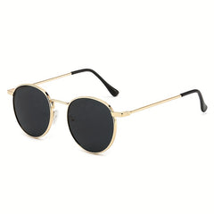 Round Metal Frame Sunglasses Retro Anti Glare Glasses UV400