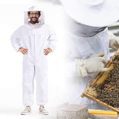 Bee Suit Full Body Beekeeping Jacket Removable Hat