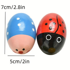 Colorful Wooden Sand Eggs Instruments for Kids
