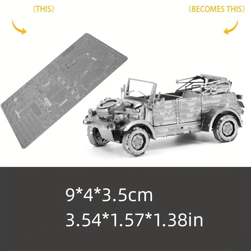 Metal Construction Toy Car Models 3D Puzzle Building Set