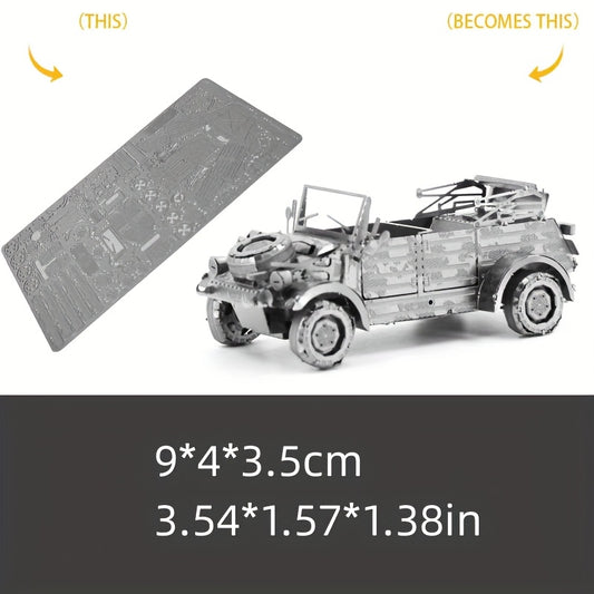 Metal Construction Toy Car Models 3D Puzzle Building Set