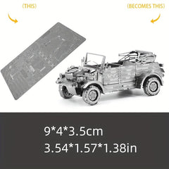 Metal Construction Toy Car Models 3D Puzzle Building Set
