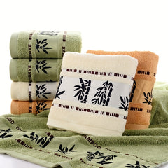 Bamboo Fiber Bath Towel 55x27in with Leaf Pattern