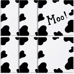 2 Packs Cow Print Sticky Note Pads Self-Adhesive Memo Pads for School