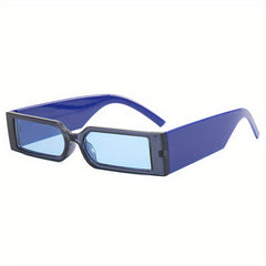 Square Rectangle Small Frame Sunglasses Vintage Retro Tinted Lens Sun Glasses