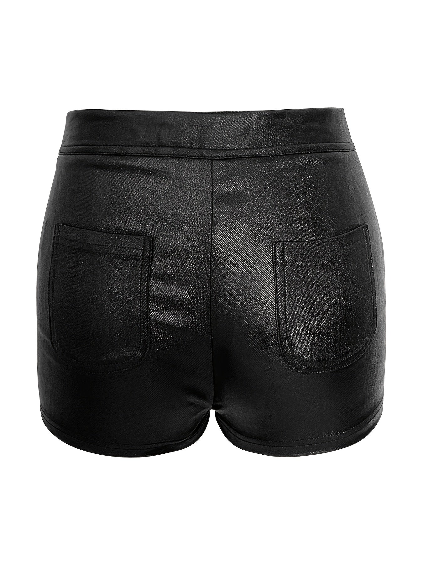Faux Leather Skinny Shorts for Women