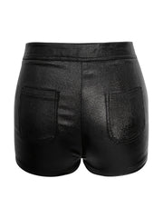 Faux Leather Skinny Shorts for Women