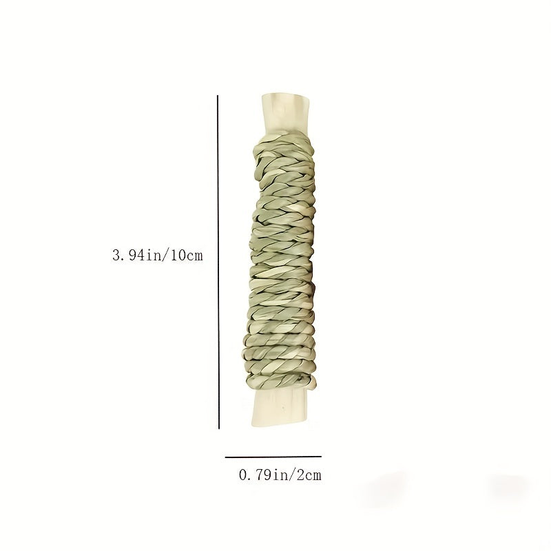 Pet Straw Paper Braided Sweet Bamboo Roll Molar Food Snack Toy