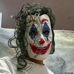 DC Joker Mask Realistic Clown Mask Halloween Carnival Horror Clown Mask