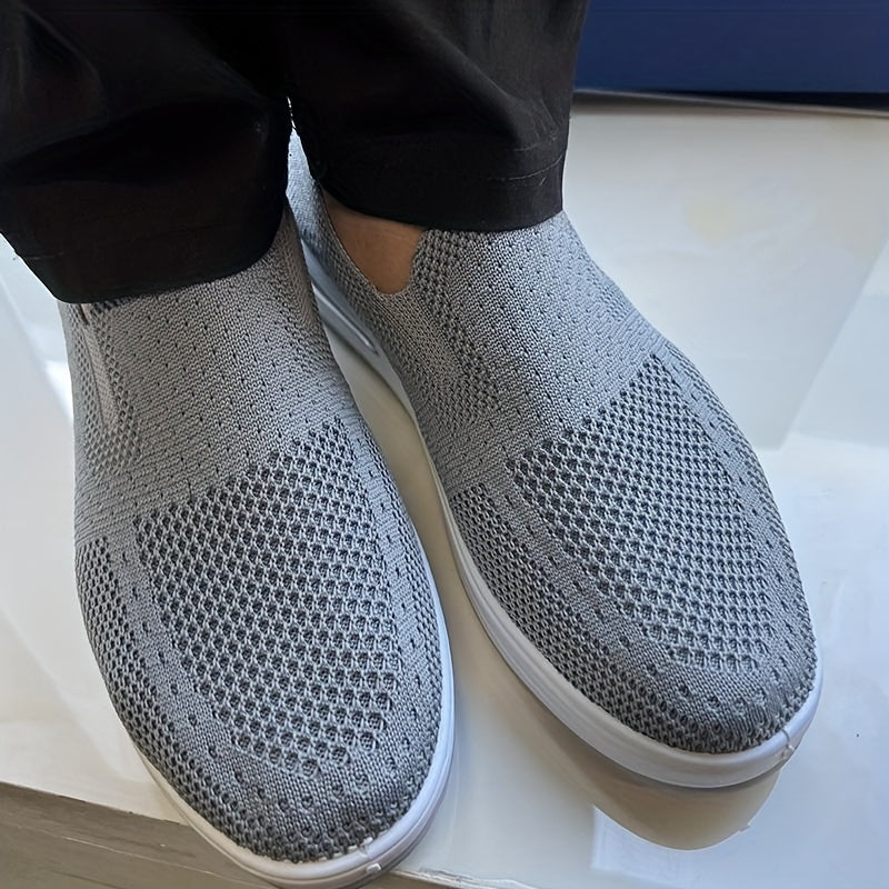 Women's Mesh Platform Sneakers Breathable Slip On Shoes