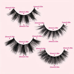 20 Pairs Mixed Style False Eyelashes for Daily Use