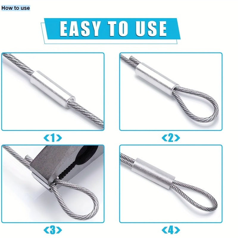 100pcs Copper Fishing Crimp Sleeves Tackle Tools