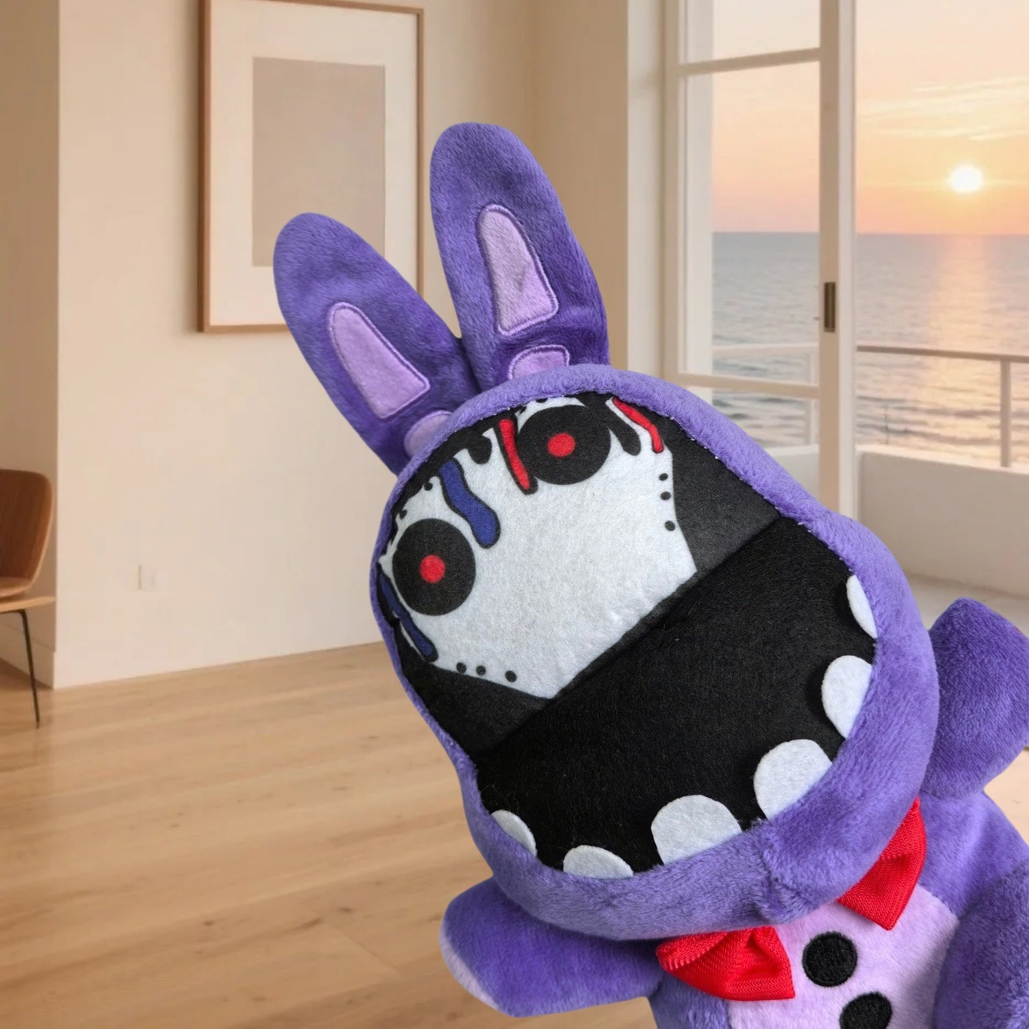 Purple Whimsical Cartoon Character Plush Decor Gift