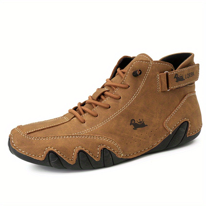Men's Lace Up Sneakers Boots Casual Walking Shoes Comfortable