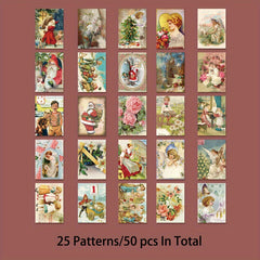 50 Christmas Scrapbook Sheets - DIY Crafts Gift Wrapping Supplies