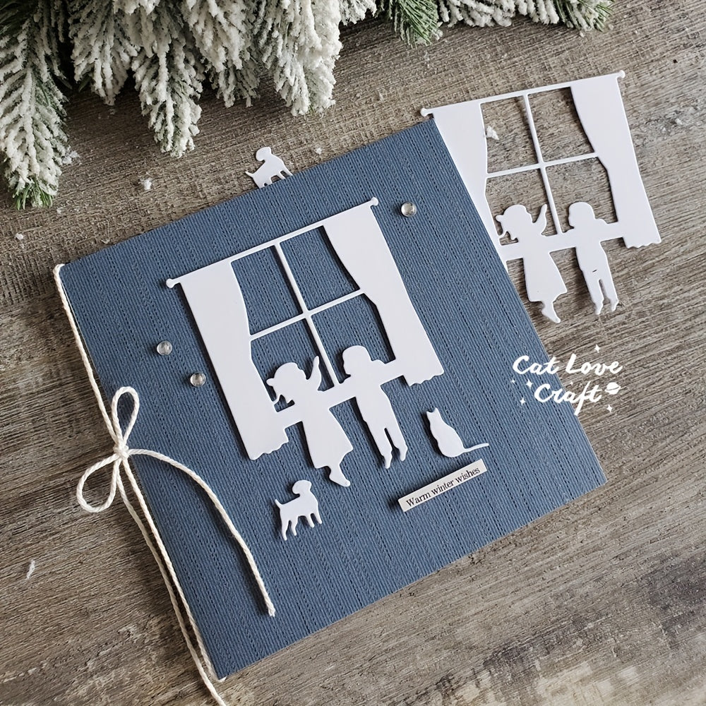 Catlove Christmas Window Metal Cutting Dies for DIY Craft