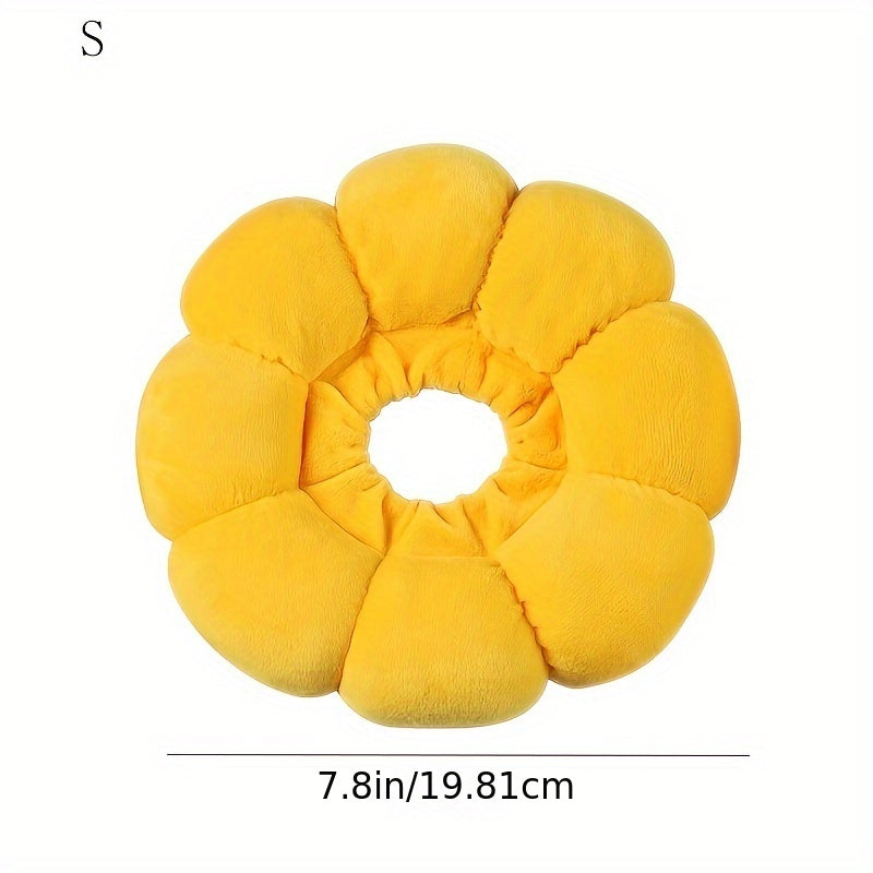 Adjustable Sunflower Recovery Collar for Cats and Small Dogs