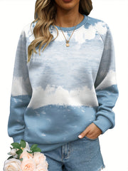 Casual Long Sleeve Crew Neck Sweatshirt for Women
