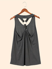 Diamond Pattern Tank Top Crew Neck Summer Sleeveless Top