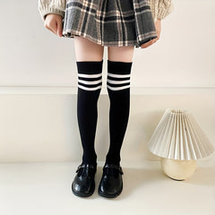 Girls Rainbow Over Knee Socks, Breathable Sport Socks