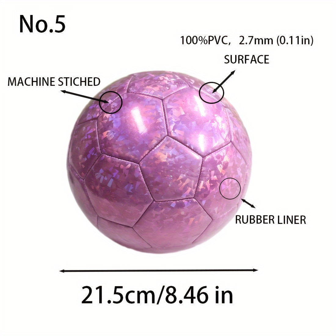 Thickened No 5 Soccer Ball - Wear Resistant Football