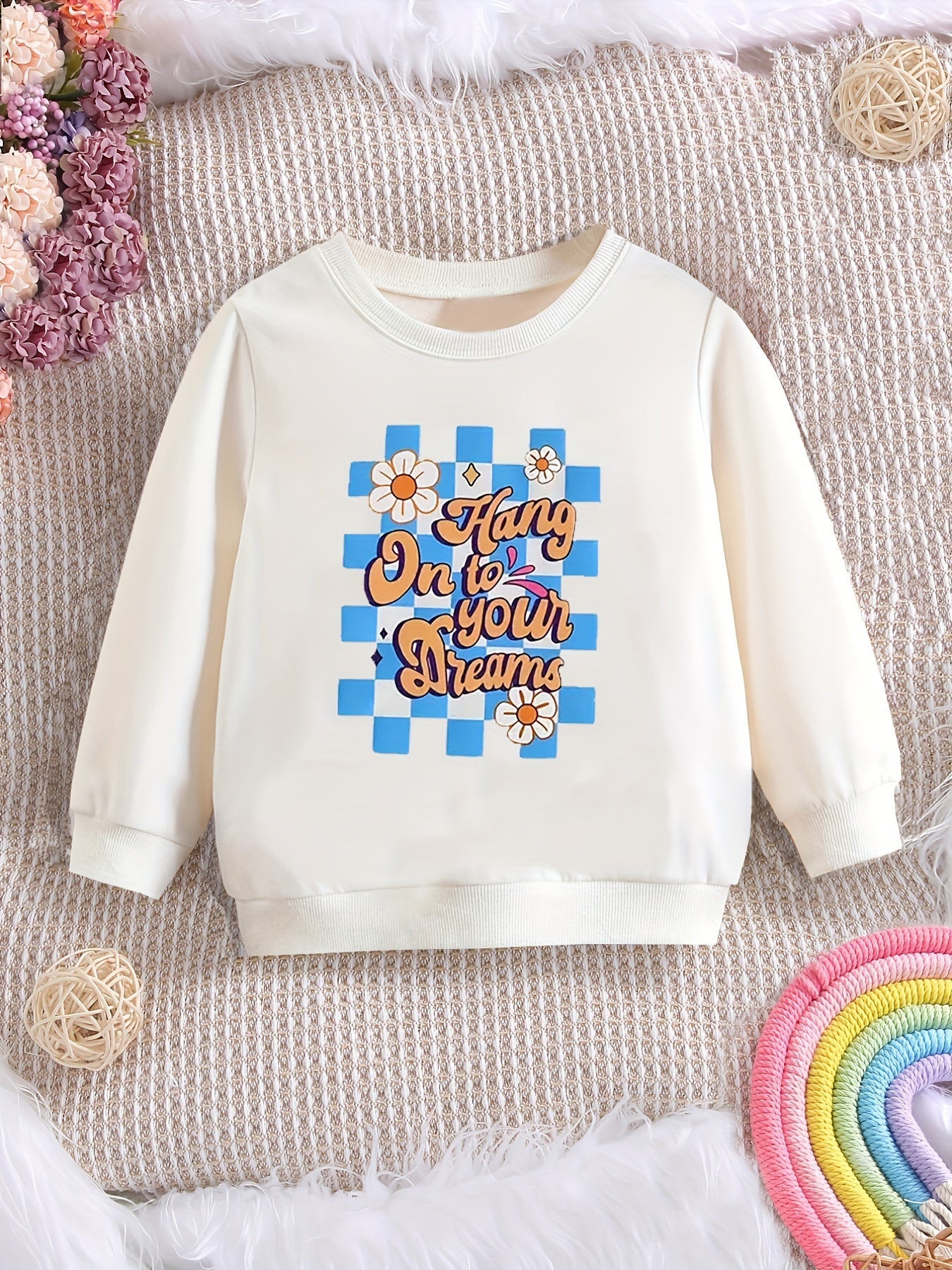 Spooky & Plaid Ghost Crew Neck Top