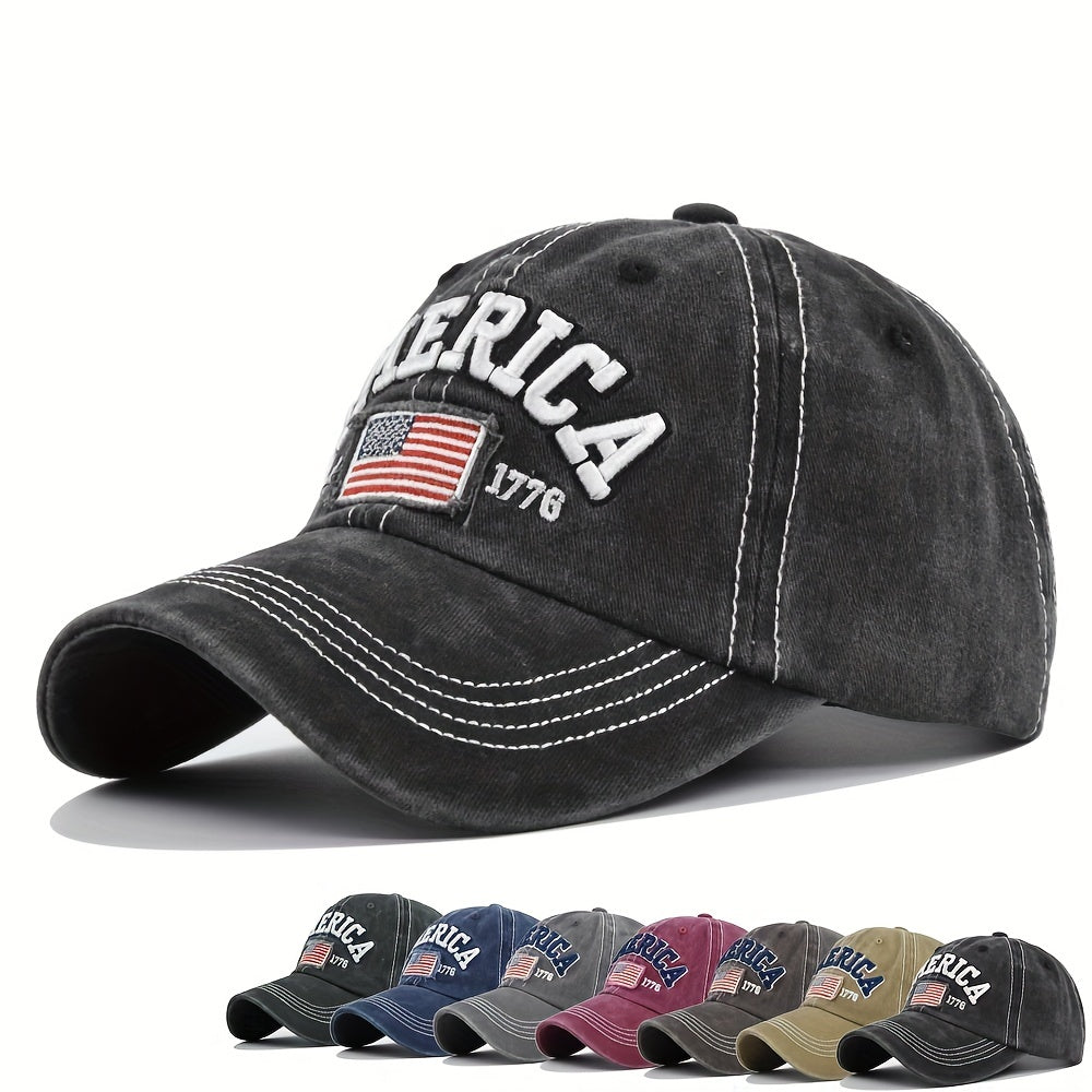 Embroidered Cotton Baseball Cap Hip Hop Style Sun Protection