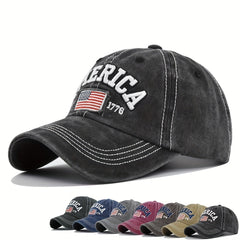 Embroidered Cotton Baseball Cap Hip Hop Style Sun Protection