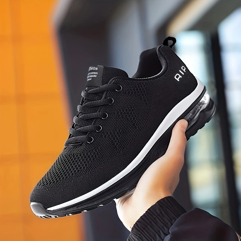 Men's Lightweight Knit Sneakers Breathable Lace-up Shoes