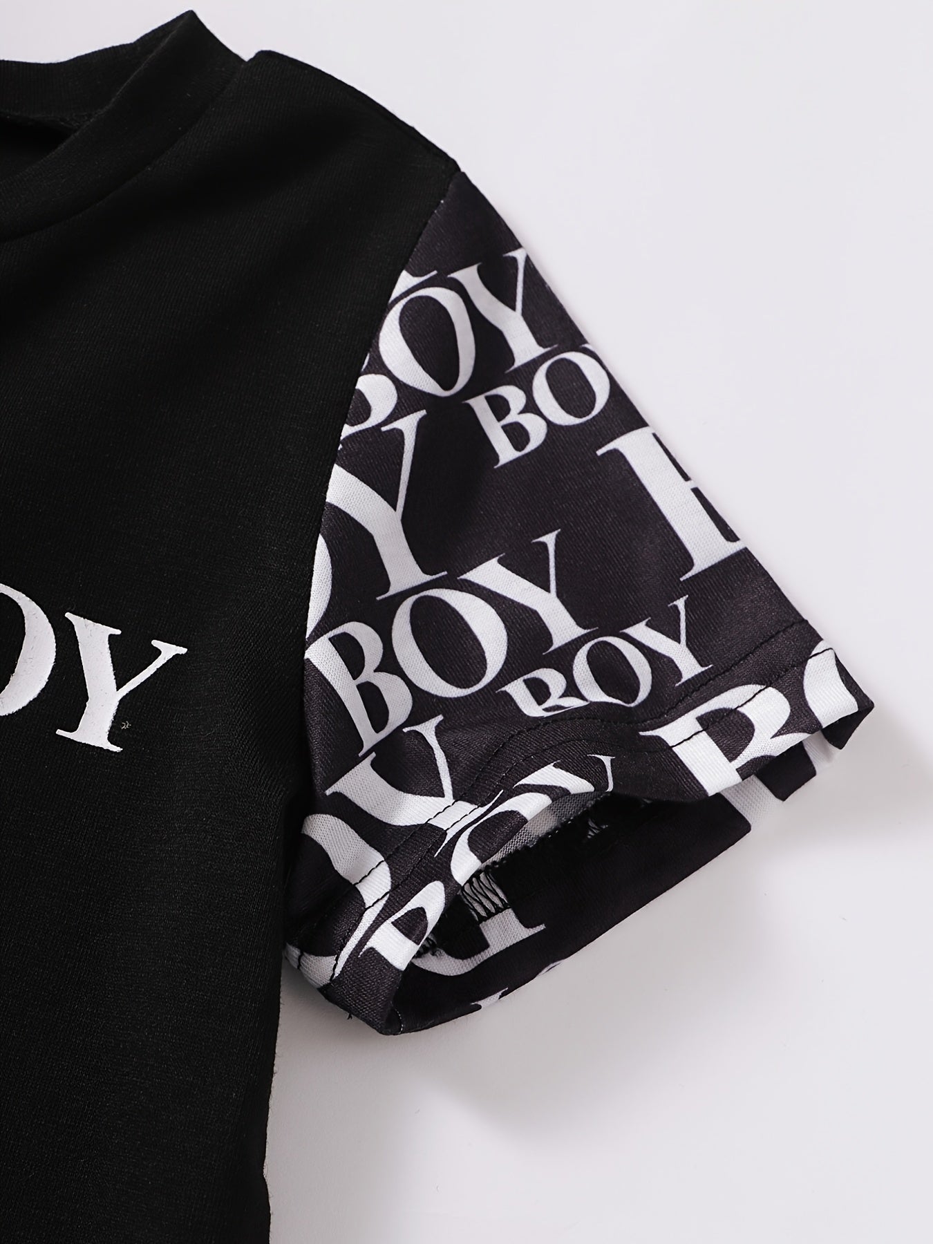 Boys Letter Pattern T-shirt & Shorts Set Summer Clothes