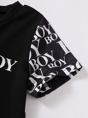 Boys Letter Pattern T-shirt & Shorts Set Summer Clothes