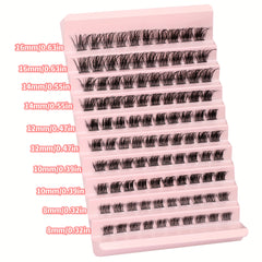 100 Pcs Cluster Eyelashes 8 16mm Wispy False Eyelashes D Curling Fluffy Lashes