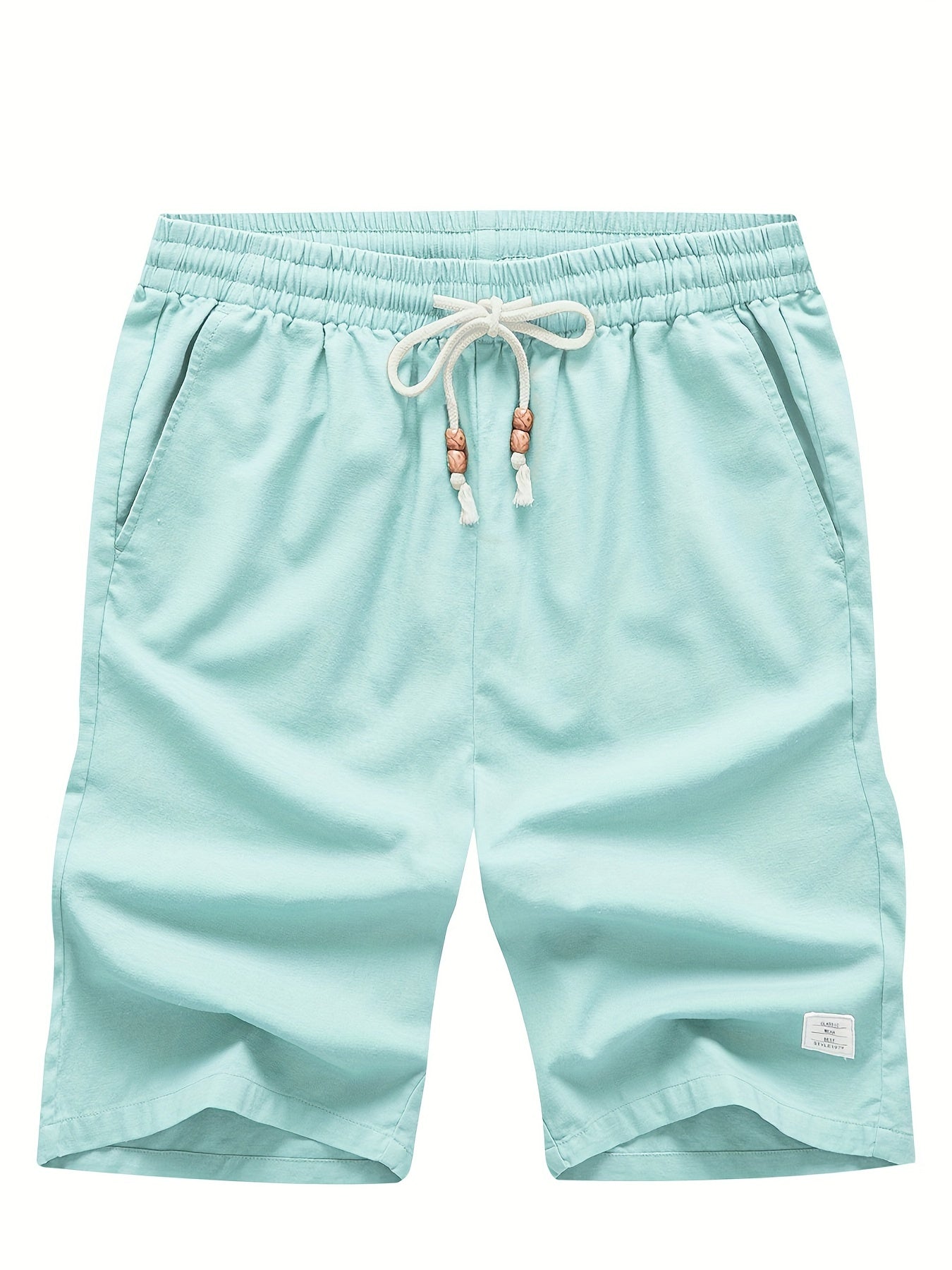 Men s Cotton & Linen Blend Drawstring Shorts