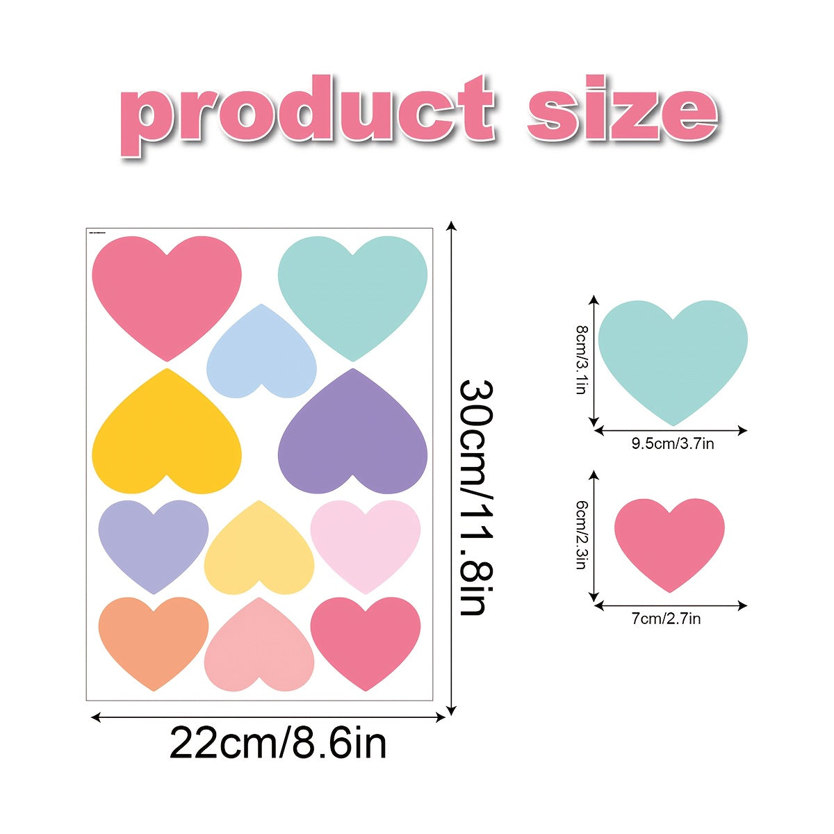 Love Wall Stickers Girls Bedroom Nursery Decorative Children's Room 11pcs
