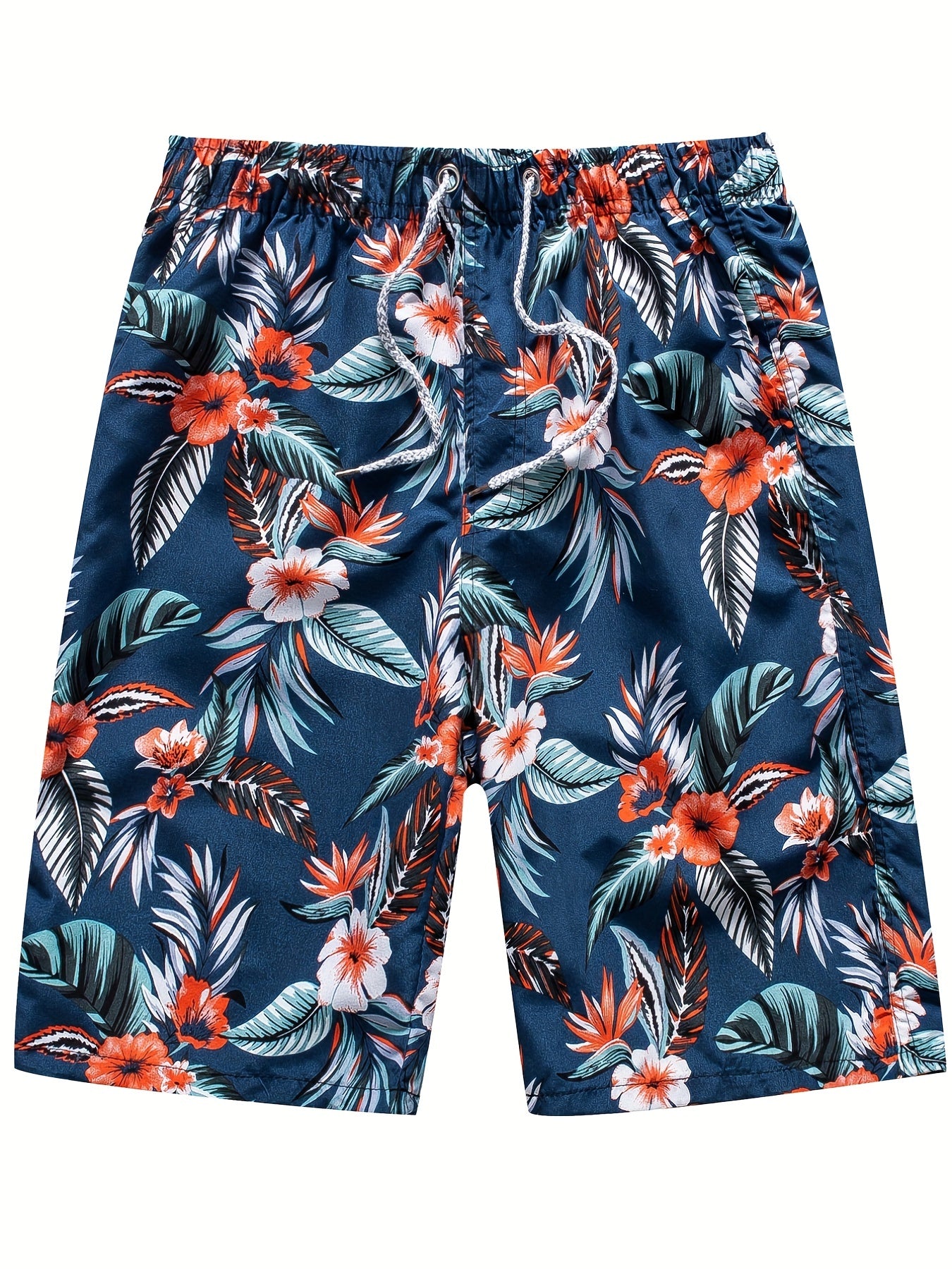 Quick Dry Floral Print Swim Trunks for Men
