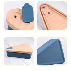Triangle Silicone Pizza Storage Container, Reusable Slice Keeper