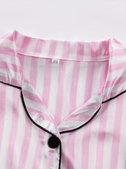 Girls Lounge Wear Button Down Top & Pants Pajamas Set Kids Clothes