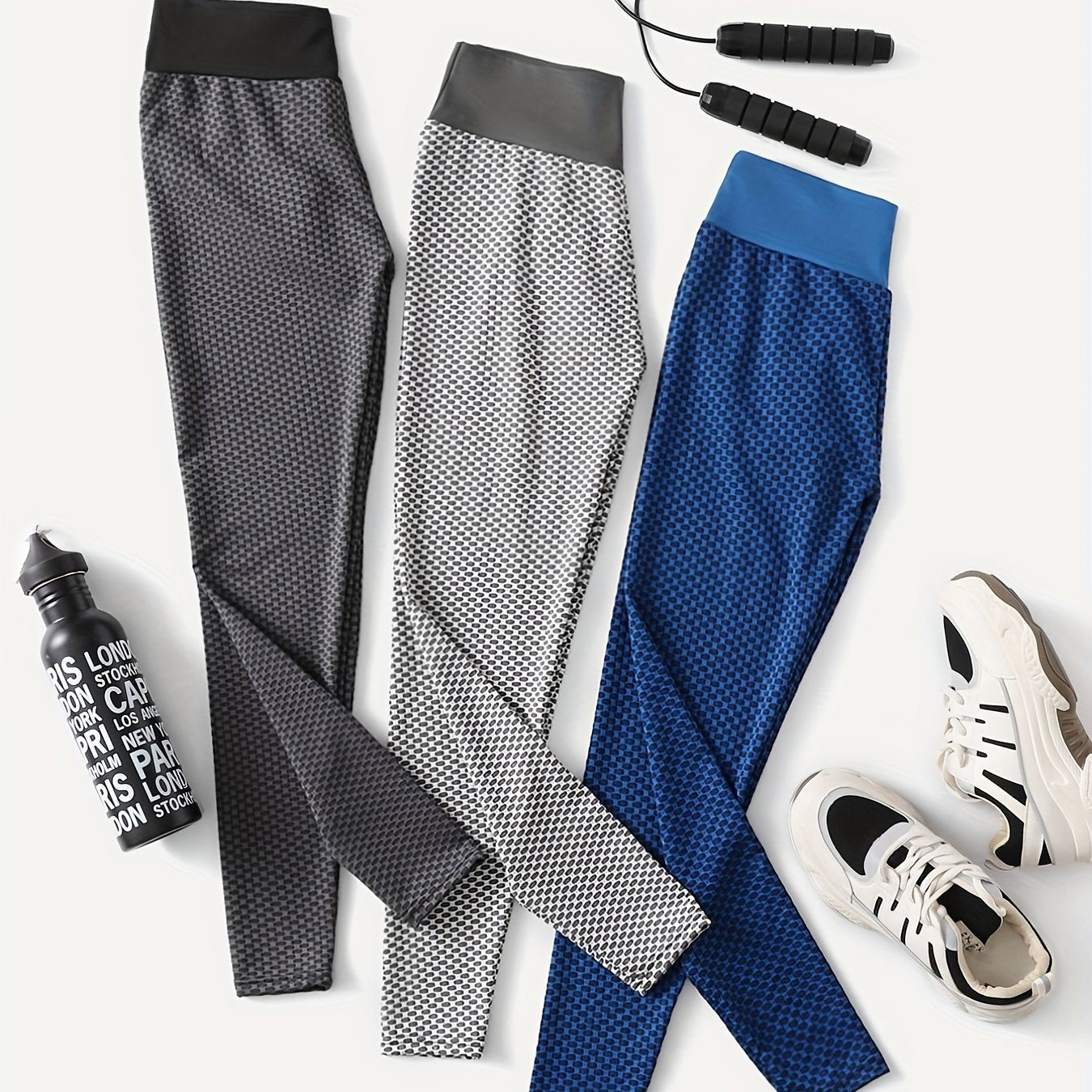 3pcs High Stretch Leggings Women Sports Yoga Running Multiple Colors