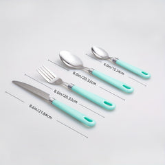 24 PCS Stainless Steel Cutlery Set with Wire Rack