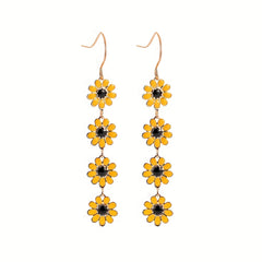 Daisy Sunflower Dangle Earrings Holiday Jewelry Girls