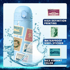 50pcs Vintage Stamp Stickers Set for Scrapbooking Journaling Planners