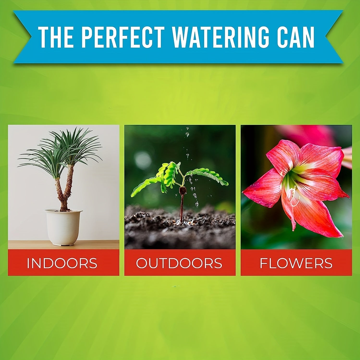 1/2 Gallon House Plant Watering Can Long Spout Indoor Outdoor Adjustable Head