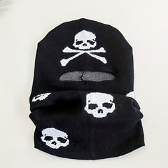Skull Jacquard Balaclava Hip Hop Knit Hat Unisex Beanie Coldproof Ski Mask