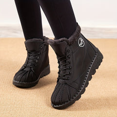 Women's Waterproof Snow Boots Warm Non slip Medium Tube Snow Boots