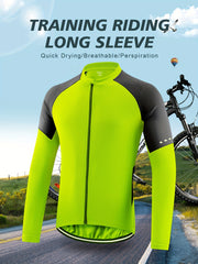 Men's Quick Drying Cycling Jersey w/ Zipper Pocket Slim Fit & Breathable