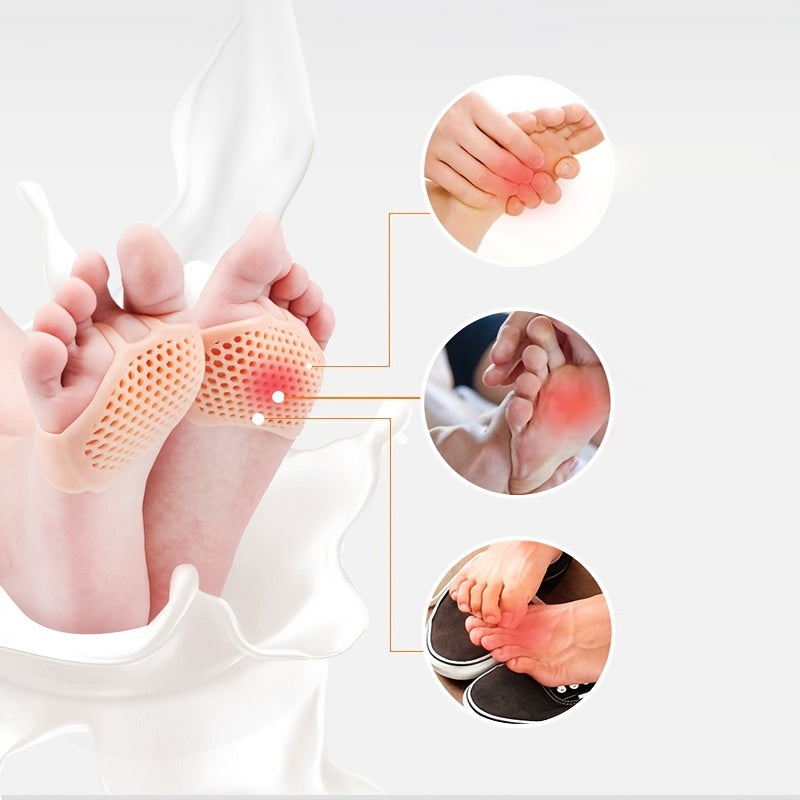 4 Pairs Soft Forefoot Cushion Pads Silicone High Heel Insoles