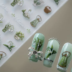 3D Art Stickers Embossed Nail Art Decoration Stickers